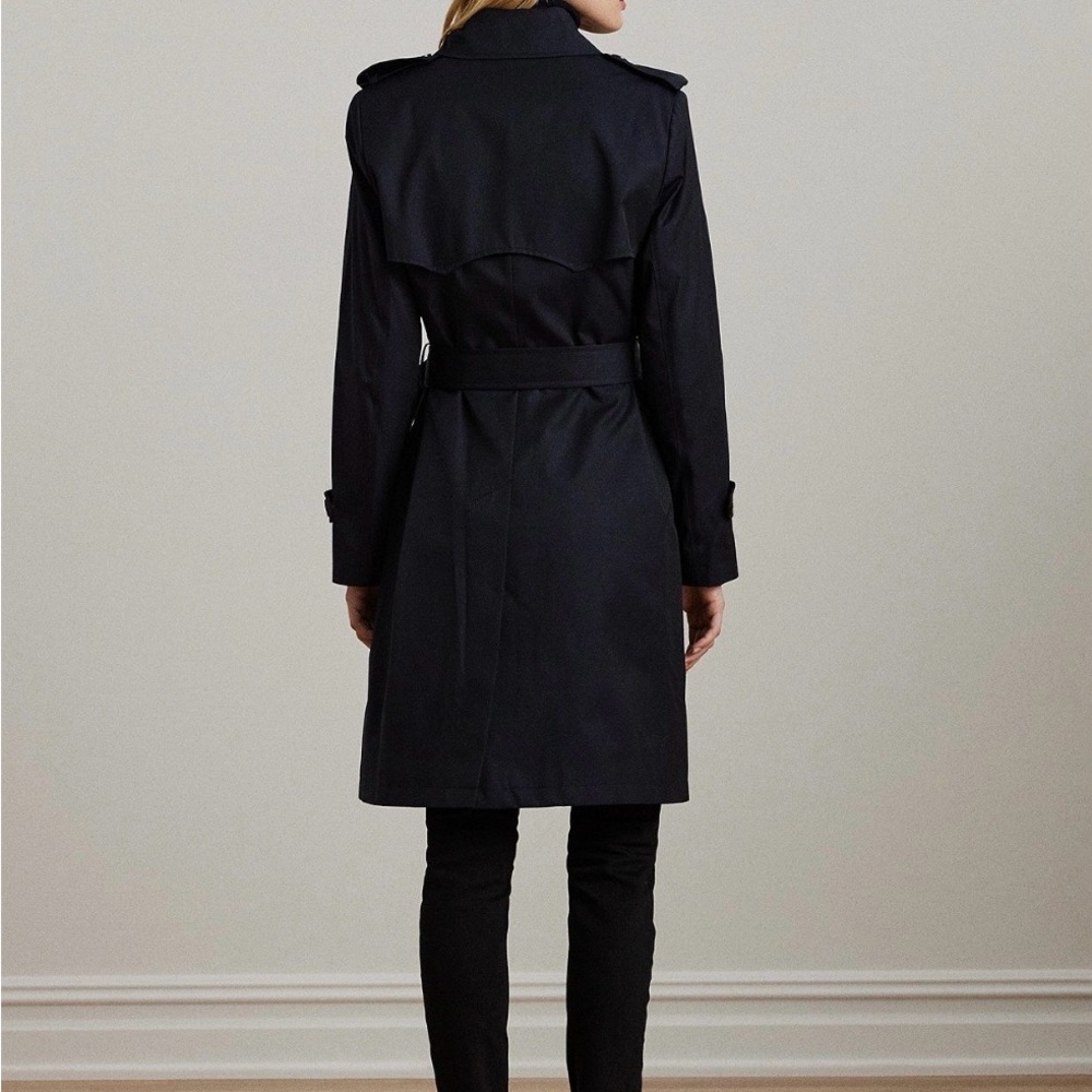 Ralph Lauren Belted Water Resistant Double-Breasted Trench Coat - Picture 3 of 5